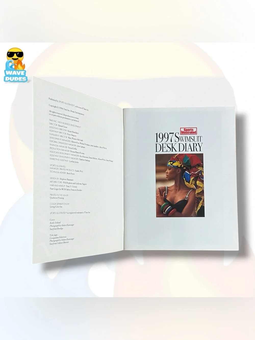 Sports Illustrated 1997 Kathy Ireland Swimsuit Desk Diary